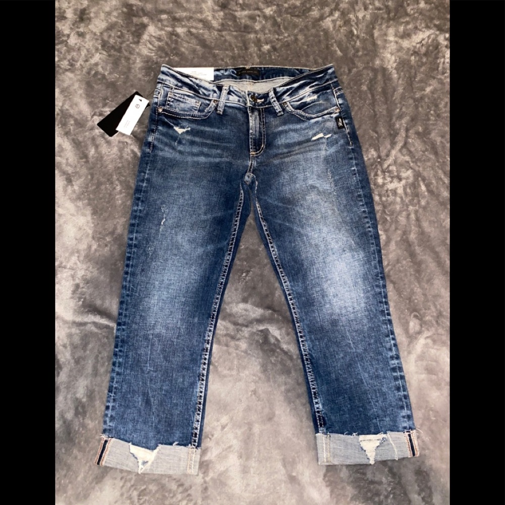 Silver Capri’s /Brand New With Tags - Picture 4 of 7